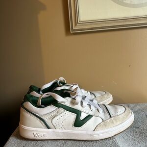 Vans Classic White and Green Sneakers